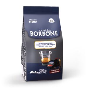 Caffè Borbone DolceRe Miscela Nera 15 Capsule compatibili Dolce Gusto