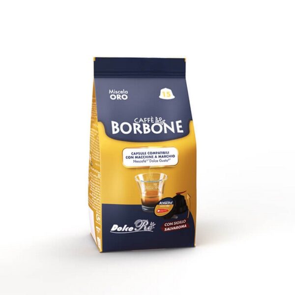 Caffè Borbone DolceRe Miscela Oro 15 Capsule compatibili Dolce Gusto