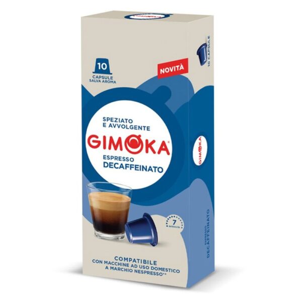 Gimoka Espresso Decaffeinato 10 Capsule compatibili Nespresso