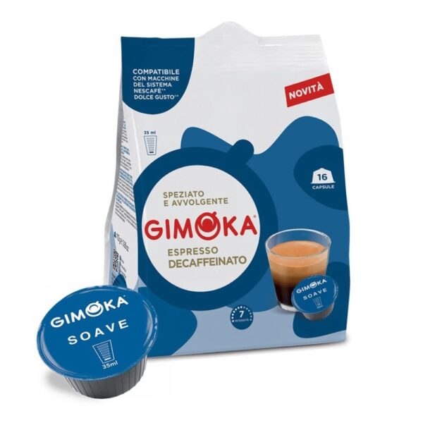 Gimoka Espresso Decaffeinato 16 Capsule compatibili Dolce Gusto