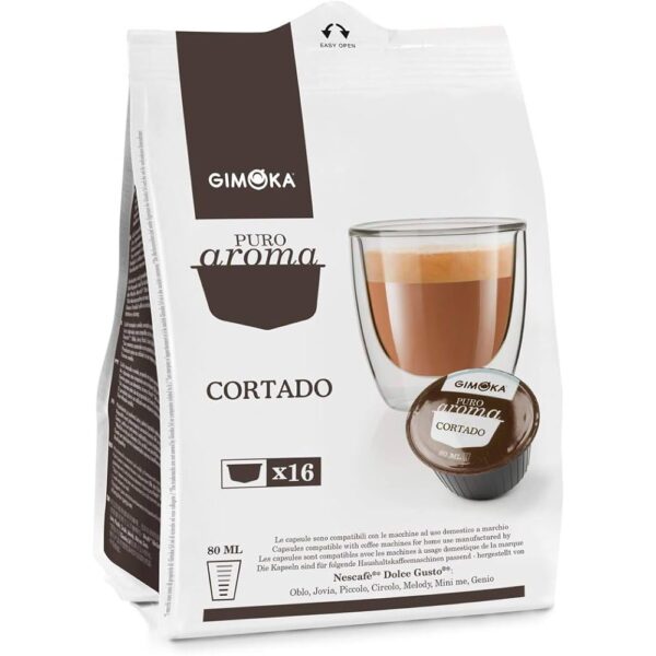 Gimoka Cortado 16 Capsule compatibili Dolce Gusto