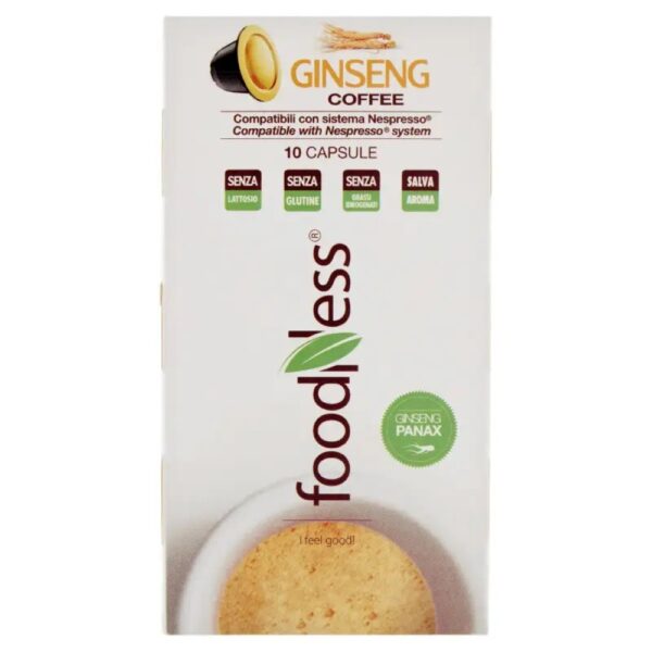 Foodness Caffè al Ginseng 10 Capsule compatibili Nespresso