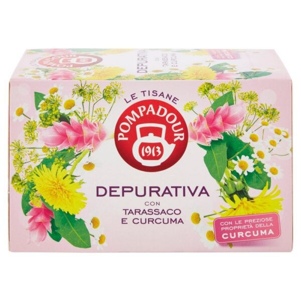 Pompadour Tisana Depurativa con Tarassaco e Curcuma 18 bustine