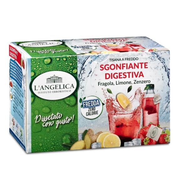 L'Angelica 18 Filtri Sgonfiante Digestiva Fragola, Limone, Zenzero