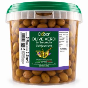 Copar Olive Schiacciate – 1 Secchiello da 3,5 Kg
