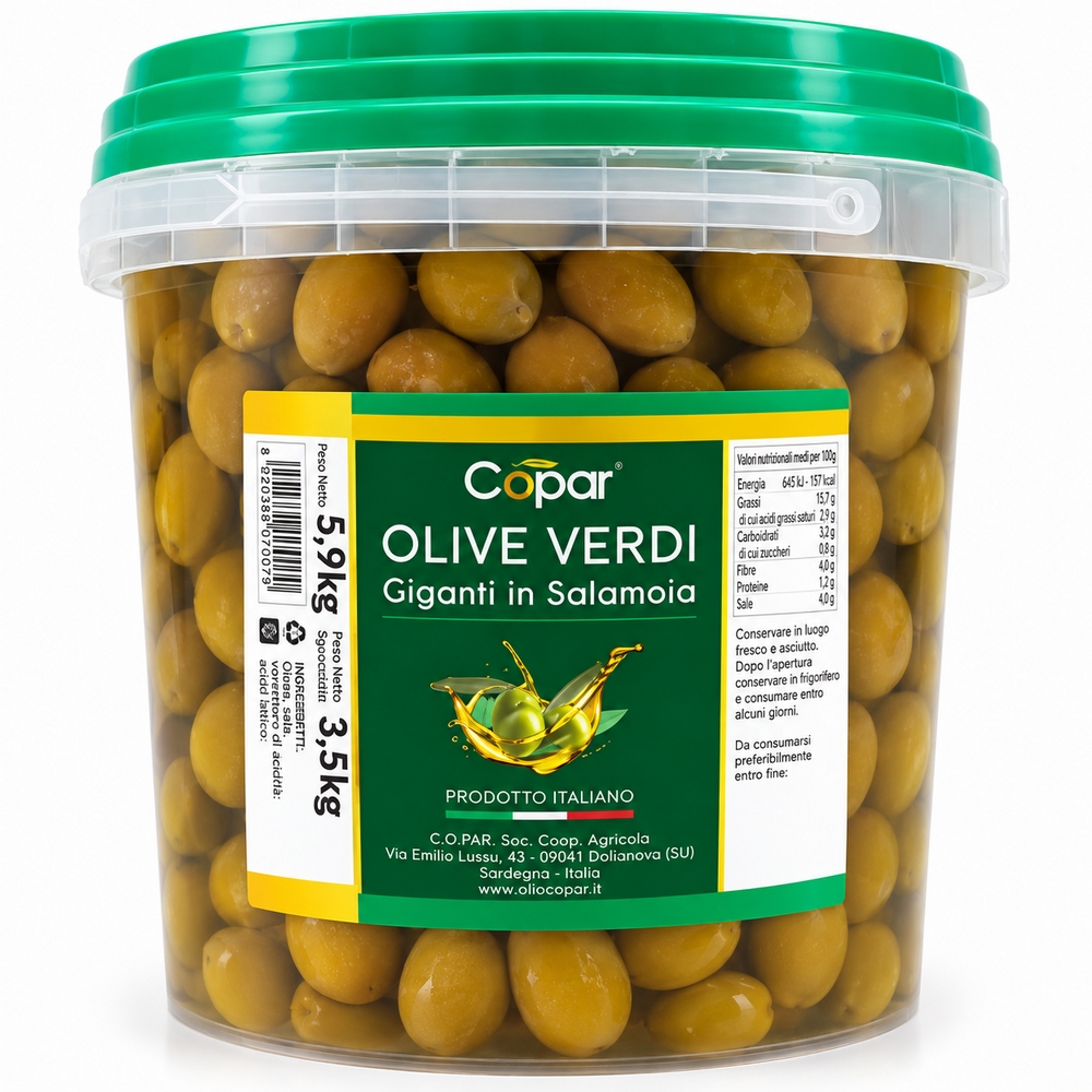 Copar Olive Giganti – 1 Secchiello da 3,5 Kg