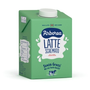 Arborea Latte Scremato UHT Senza Grassi 50 cl – Box da 10 Confezioni