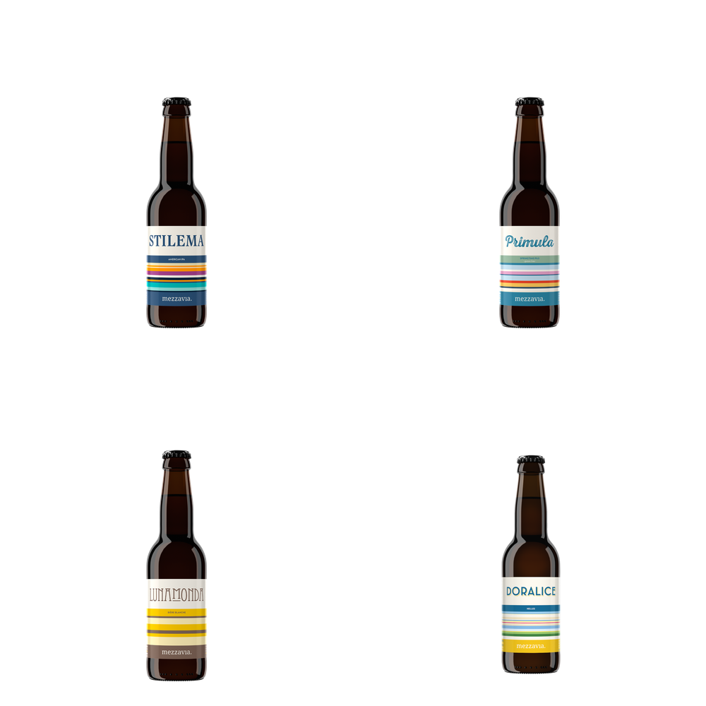 Box Assaggio Mezzavia – Birra Artigianale Sarda – 4 Bottiglie da 33 cl