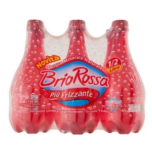 Rocchetta Brio Rossa Acqua Frizzante 50 cl – Confezione 24 Bottiglie
