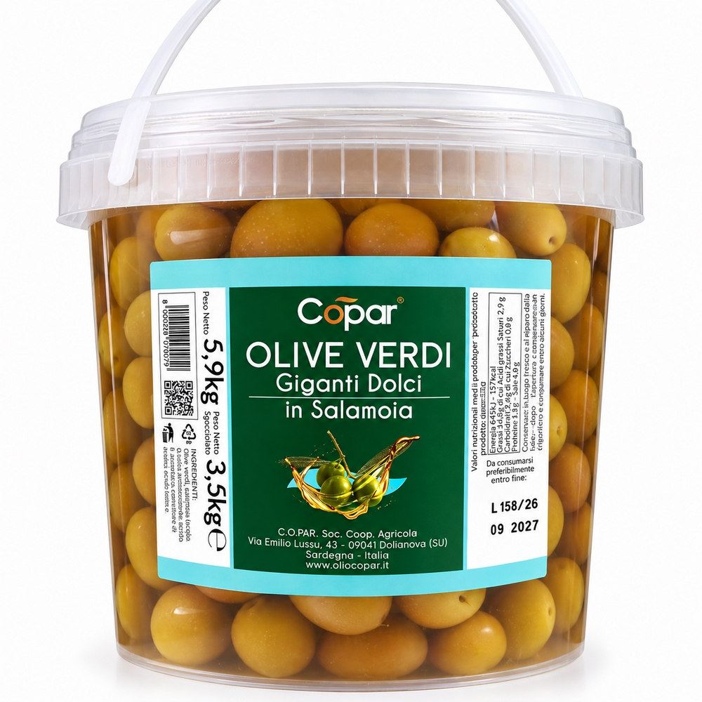 Copar Olive Giganti Dolci – 1 Secchiello da 3,5 Kg